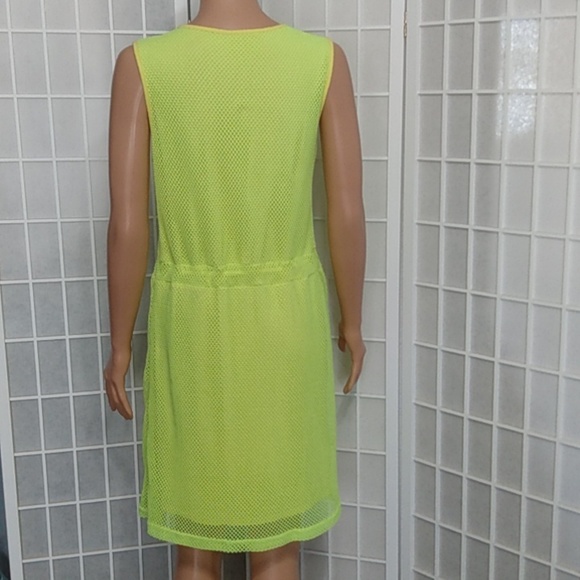 Neon Yellow Mesh Swim Cover-Up – Sheer - Picture 6 of 14